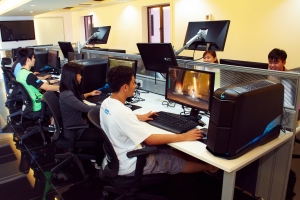Game Lab equipped with Alienware for the Game Technology degree students