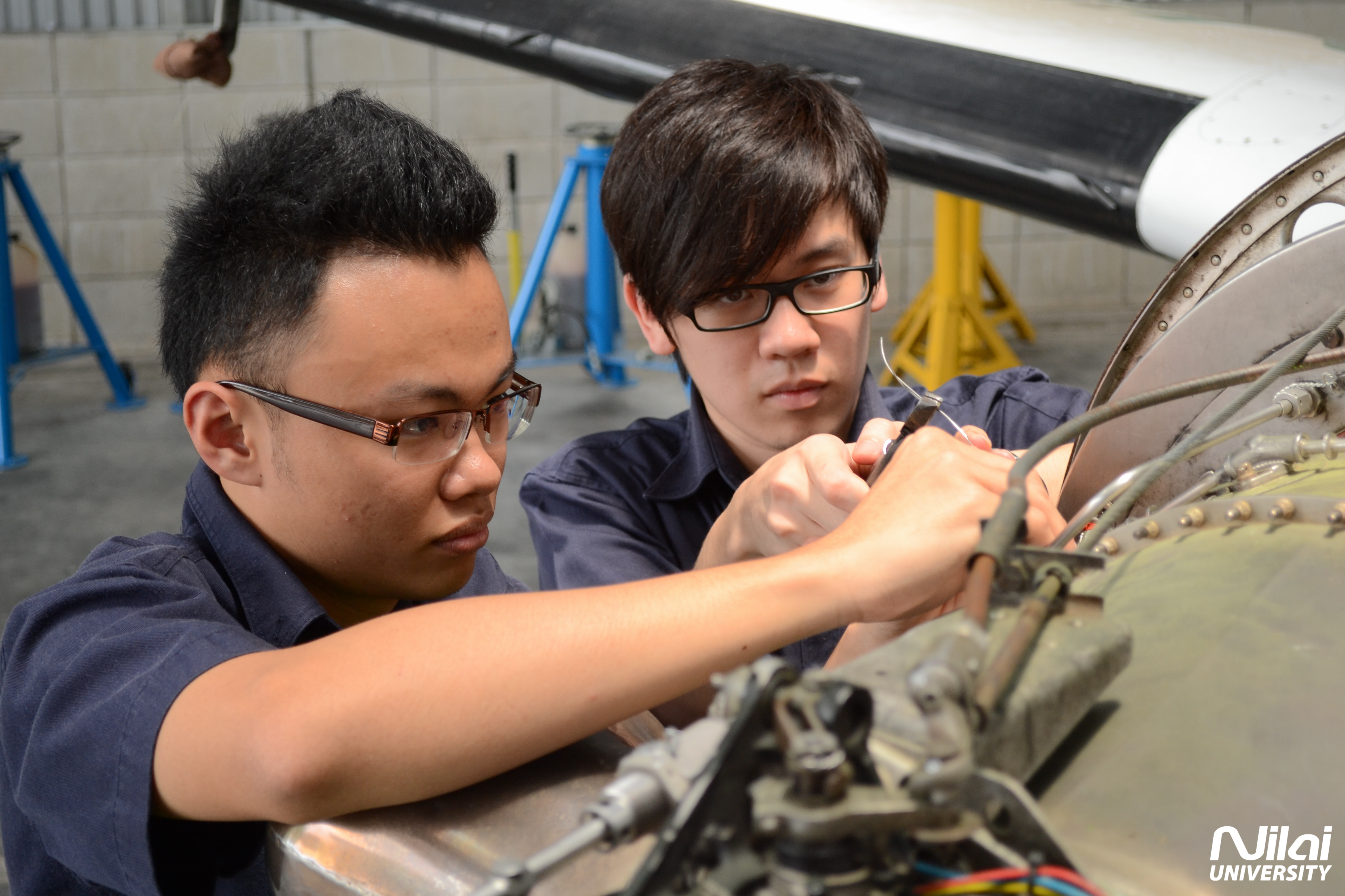 The field of aircraft maintenance provides a high income compared to being a car mechanic.