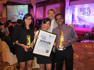 Jasmine Kaur, Asia Pacific University student, winning the International Asia Pacific ICT Awards (APICTA) 2013 – ‘Best of Tertiary Student Project’