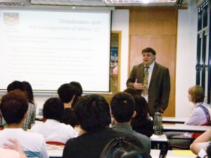 Dr. Steve French, the Acting Head of School from Keele University, UK giving a lecture to KDU business degree students