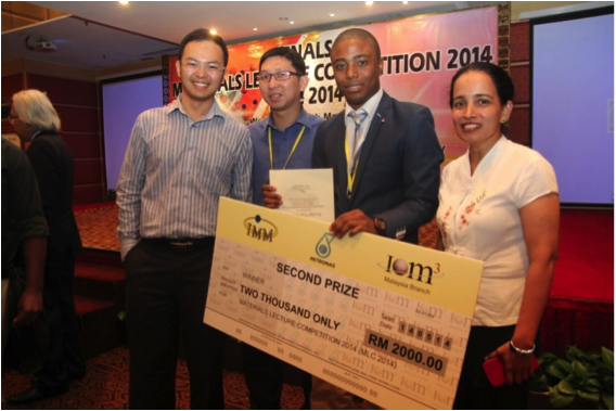 Kudzai Nigel Chitewe from Zimbabwe,  and student of Asia Pacific University of Technology and Innovation (APU), wins Runner-Up Prize At the Malaysian Materials Lecture Competition 2014 Finals