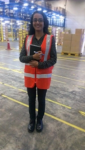 Elizabeth Reima, UCSI University Logistics graduate, at her work place where she had also interned while at UCSI 
