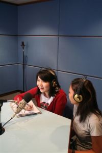 KDU College Mass Comm students using the Recording Studio