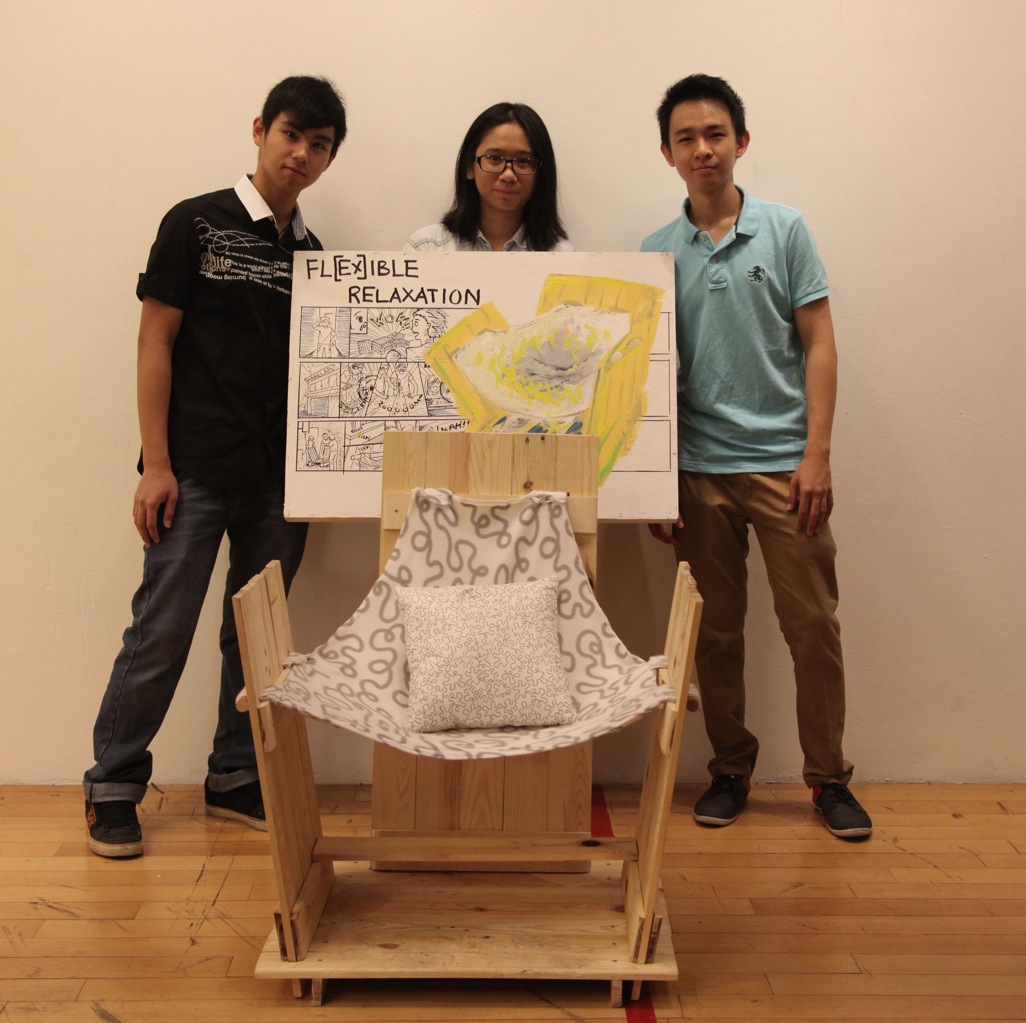UCSI University's award winning innovative chair design was themed “Flexible Relaxation” and utilised old planks and discarded fabrics to ensure it was eco-friendly. 